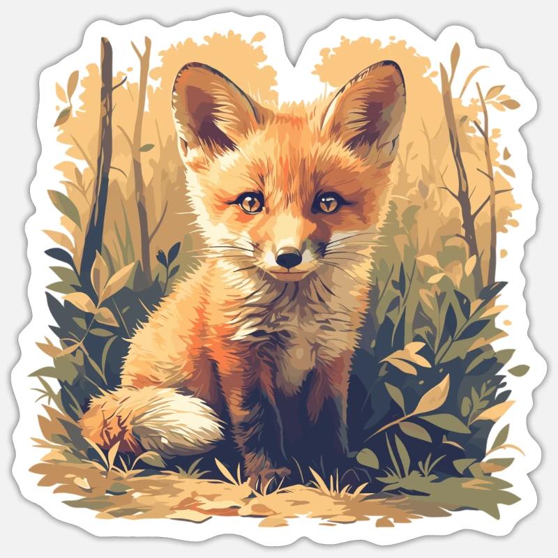 Foxes Fox - Sticker size S (10 x 10 cm) - white matte