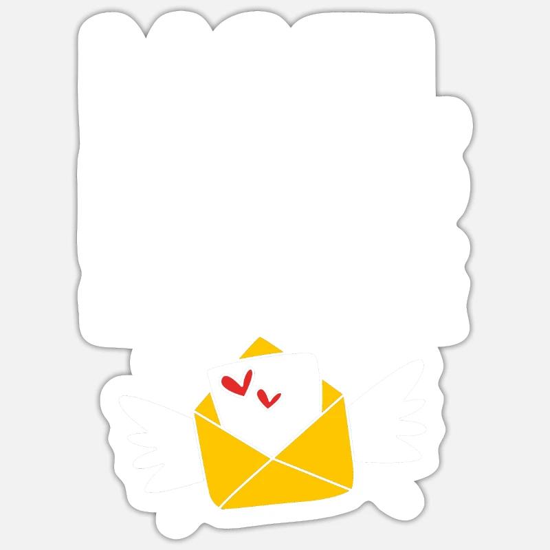 Postbote - Sticker Größe S (10 x 10 cm) - Mattweiß