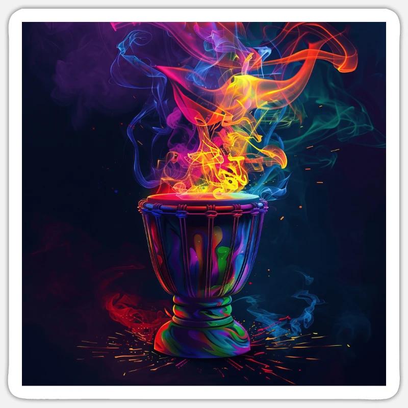 Percussion Sticker taille S (10 x 10 cm)