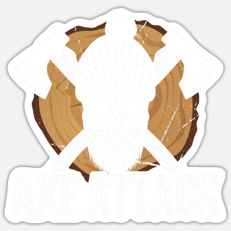 Axe Attack Sticker size S (10 x 10 cm)