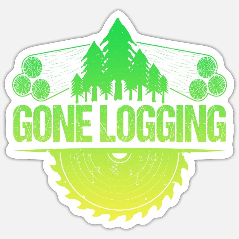 Disparition de l’exploitation forestière - Sticker taille S (10 x 10 cm) - blanc mat