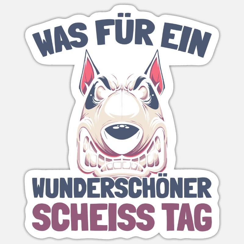 Bull Terriers, please keep your mouth shut Sticker size S (10 x 10 cm)