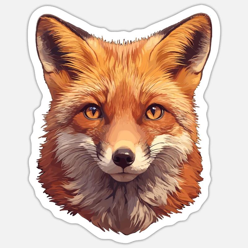 Foxes Fox - Sticker size S (10 x 10 cm) - white matte