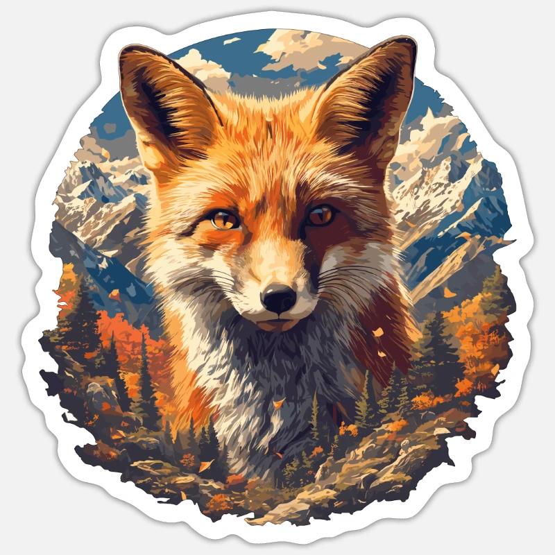Foxes Fox - Sticker size S (10 x 10 cm) - white matte