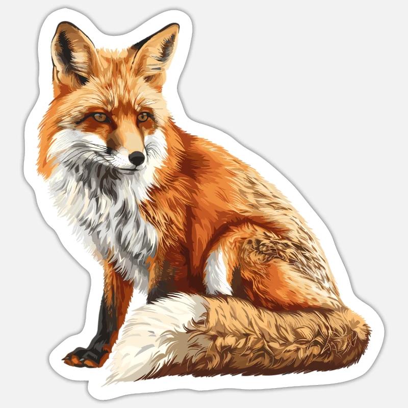 Foxes Fox - Sticker size S (10 x 10 cm) - white matte