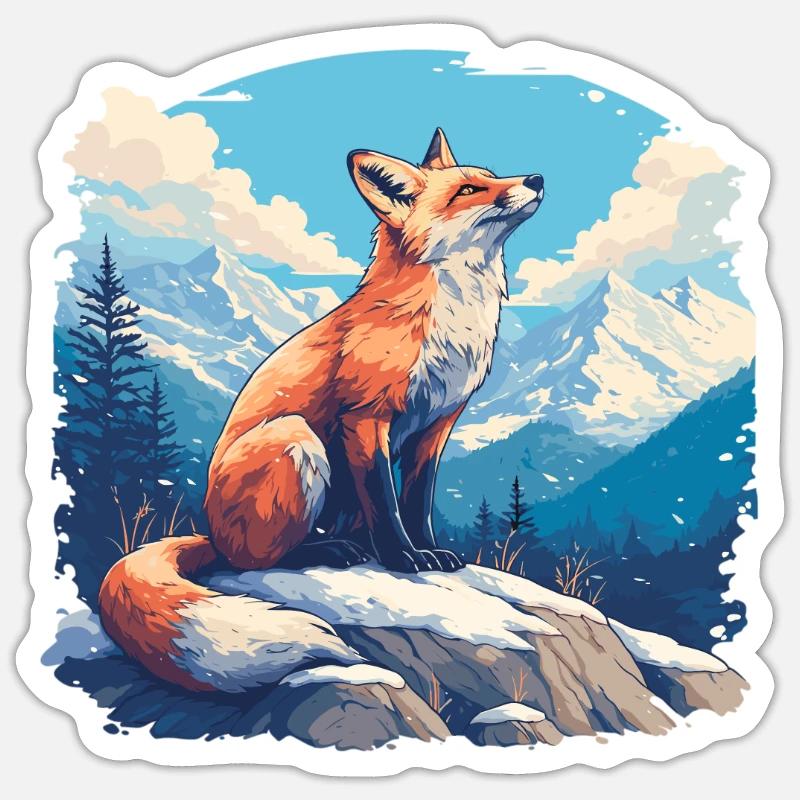 Foxes Fox - Sticker size S (10 x 10 cm) - white matte