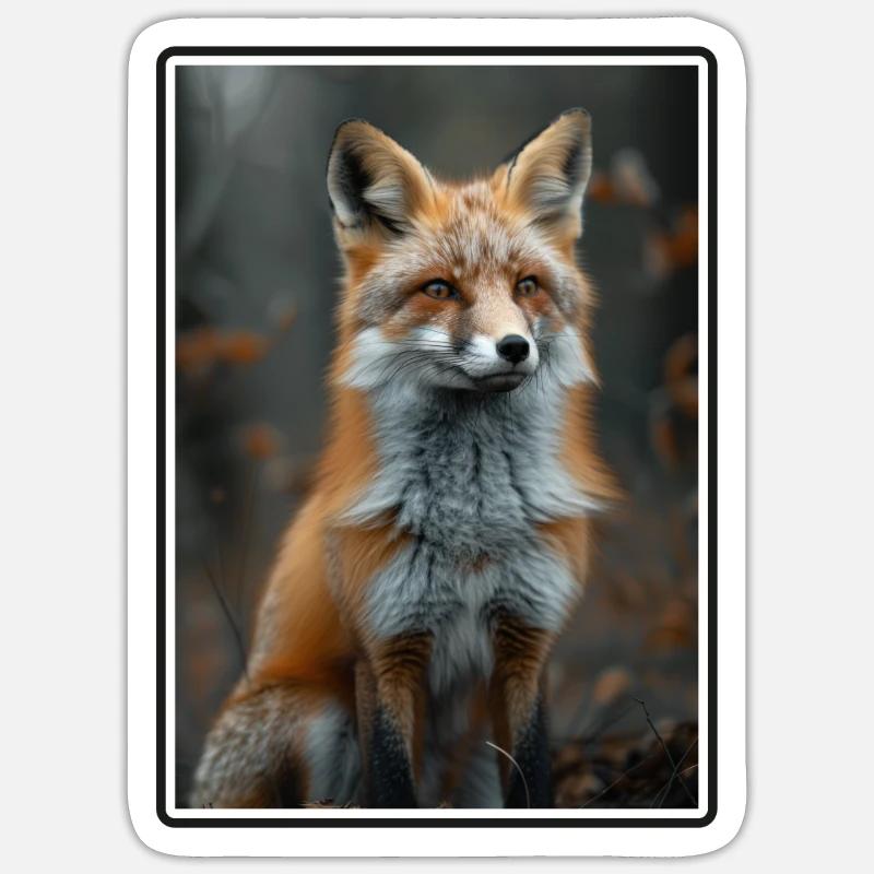 Füchse Fuchs - Sticker Größe S (10 x 10 cm) - Mattweiß