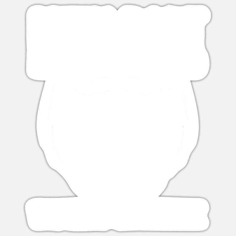 Papa Mit Bart - Sticker Größe S (10 x 10 cm) - Mattweiß