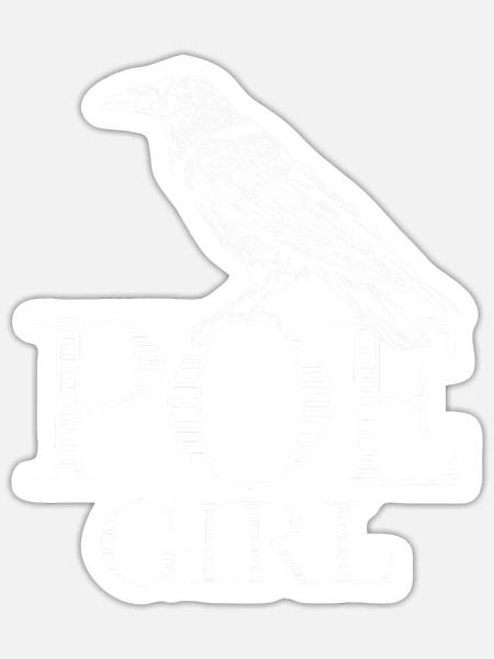 Literarischer Gothic-Stil - Sticker Größe S (10 x 10 cm) - Mattweiß