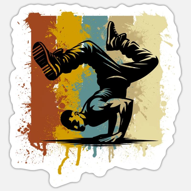 Breakdancing - Sticker size S (10 x 10 cm) - white matte