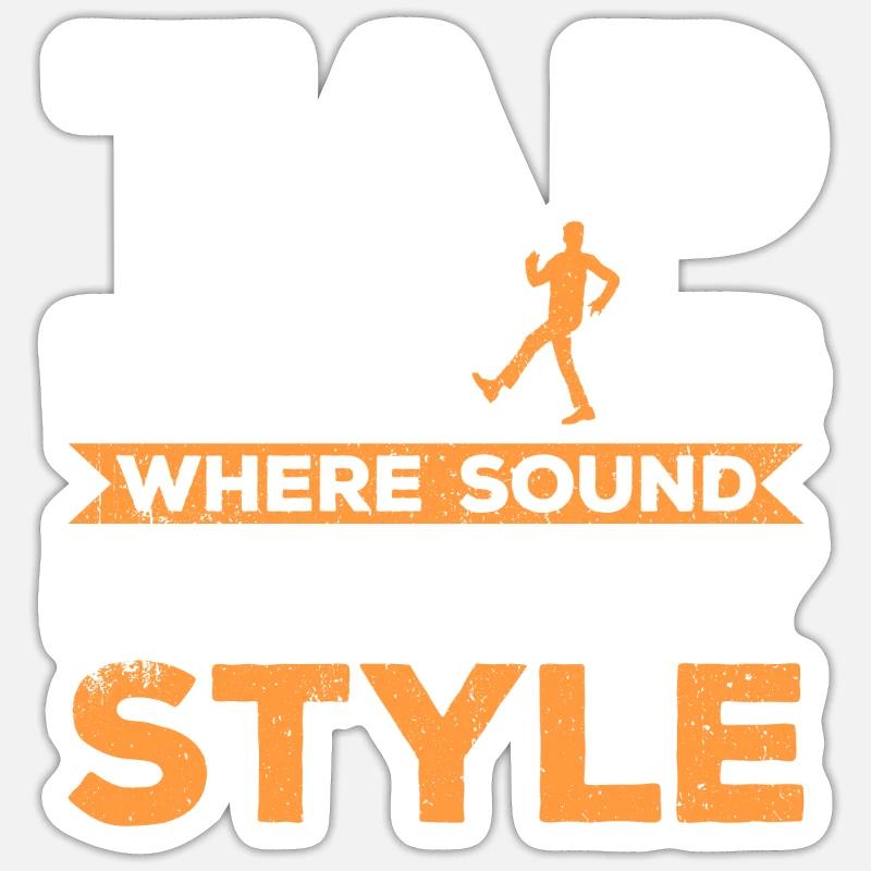 Tap Dance Tap Dancing Tap Dancer - Sticker size S (10 x 10 cm) - white matte