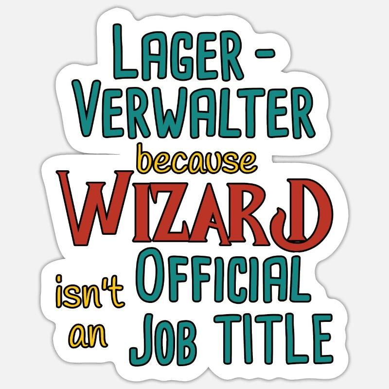 Warehouse Manager Wizard - Sticker size S (10 x 10 cm) - white matte