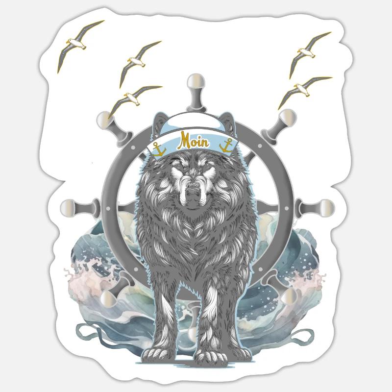 maritim Weihnachtsgeschenk Geburtstagsgeschenk Sticker Größe S (10 x 10 cm)