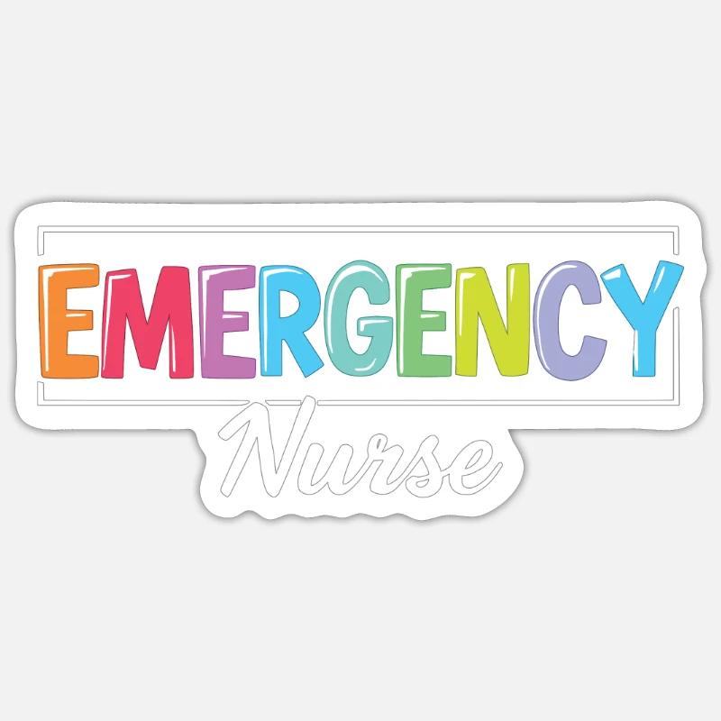 Emergency Nurse Krankenschwester - Sticker size S (10 x 10 cm) - white matte