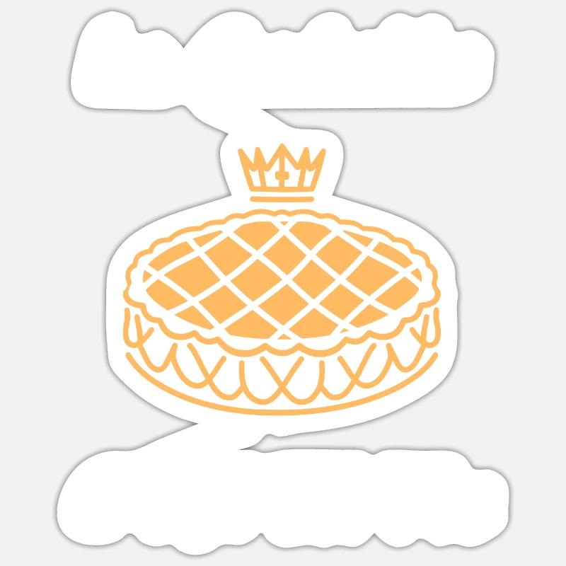Pfannkuchen - Sticker Größe S (10 x 10 cm) - Mattweiß
