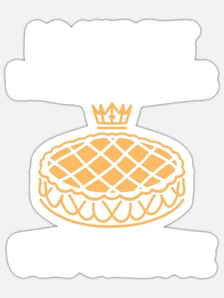 Pfannkuchen - Sticker Größe S (10 x 10 cm) - Mattweiß
