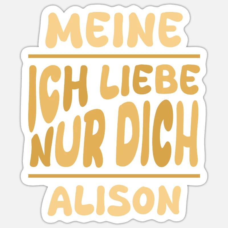 Mrs. Alison - Sticker size S (10 x 10 cm) - white matte