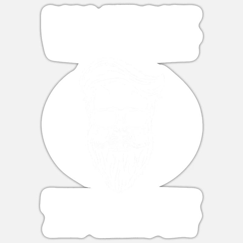 Papa Mit Bart Sticker Größe S (10 x 10 cm)