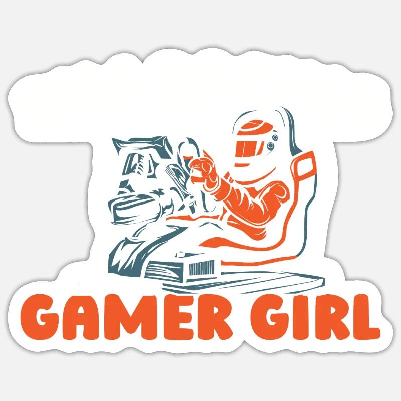 Sim Racing - Sticker size S (10 x 10 cm) - white matte