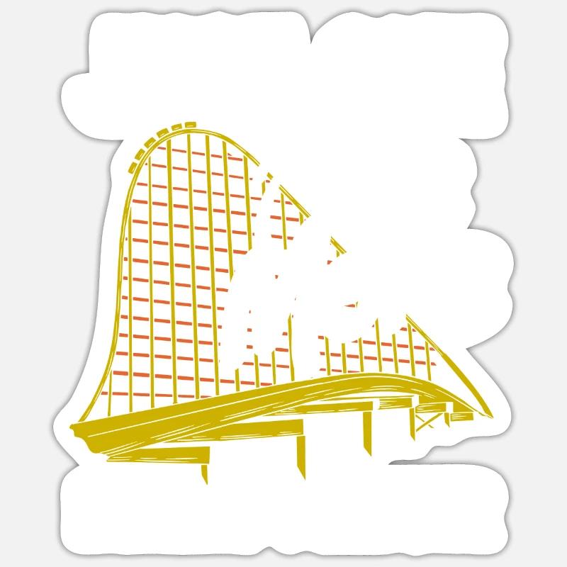 Roller coaster just ride one more Sticker size S (10 x 10 cm)