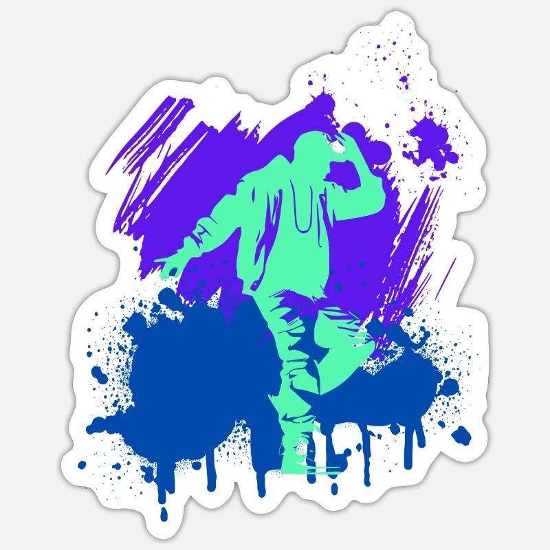 Dancer - Sticker Größe S (10 x 10 cm) - Mattweiß