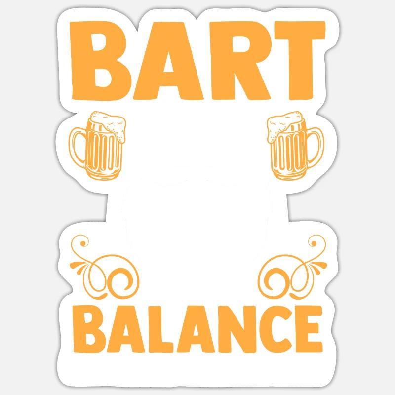 Bier Bärtig Bartträger Bart Sticker Größe S (10 x 10 cm)