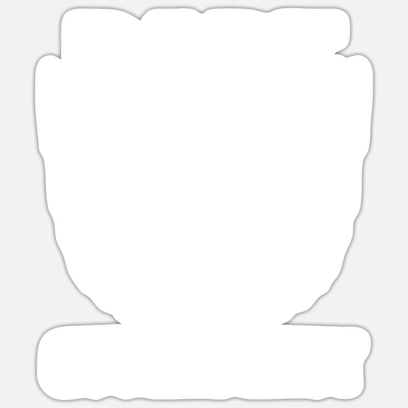 Bärtig Bartträger Bart - Sticker Größe S (10 x 10 cm) - Mattweiß