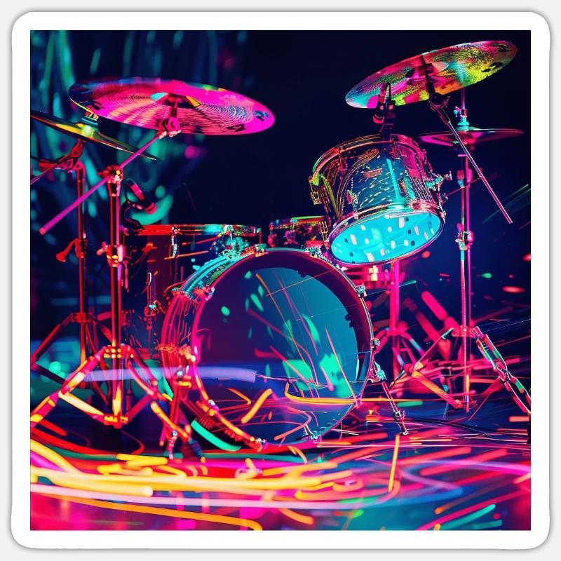 Percussion Sticker taille S (10 x 10 cm)