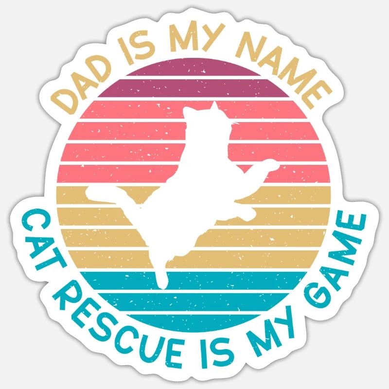 Cat Rescue Gifts Sticker size S (10 x 10 cm)