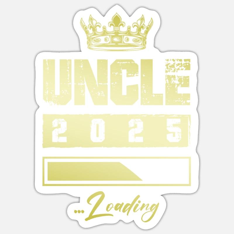 Onkel 2025 Loading - Sticker Größe S (10 x 10 cm) - Mattweiß
