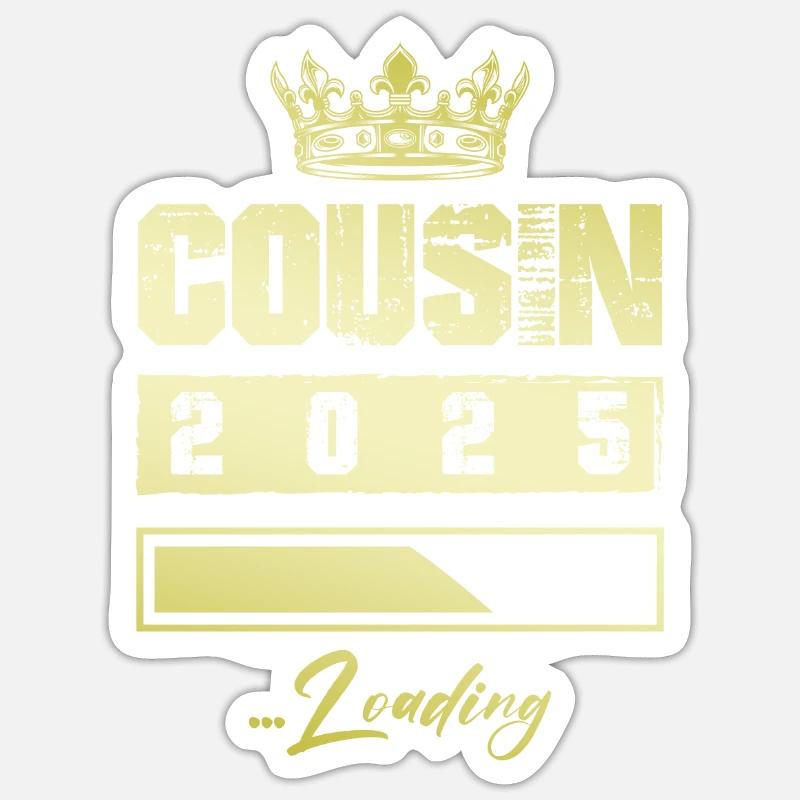 Cousin 2025 Loading - Sticker size S (10 x 10 cm) - white matte