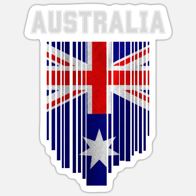 Australian flag, Australian pride - Sticker size S (10 x 10 cm) - white matte