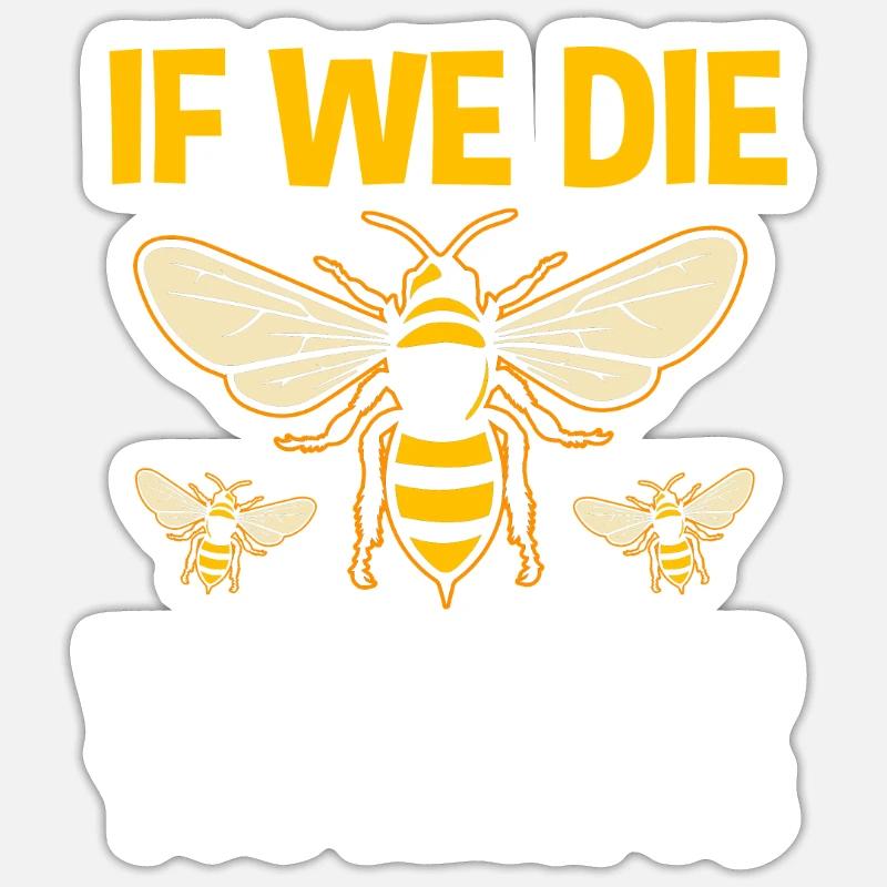 Beekeeper - Sticker size S (10 x 10 cm) - white matte