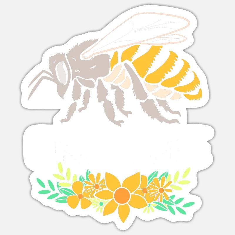 Beekeeper - Sticker size S (10 x 10 cm) - white matte