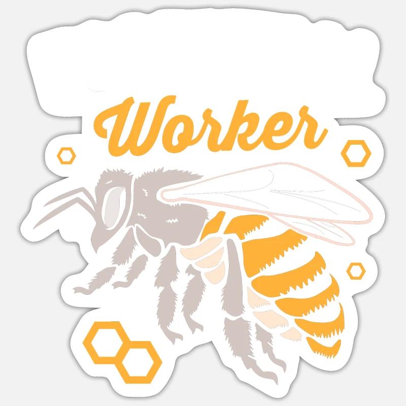 Beekeeper - Sticker size S (10 x 10 cm) - white matte