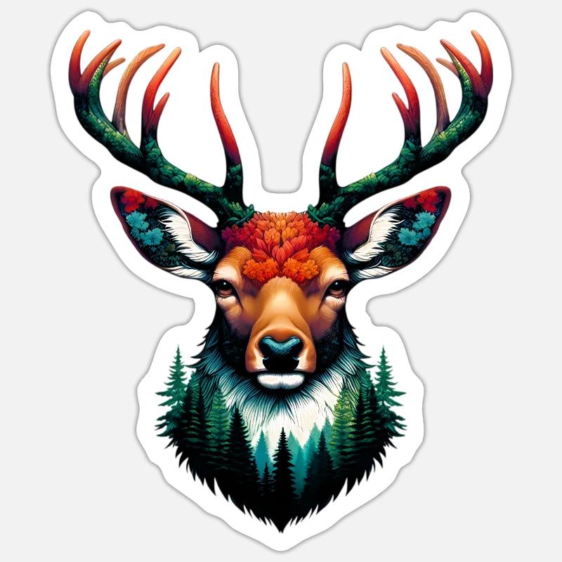 Deer Sticker size S (10 x 10 cm)