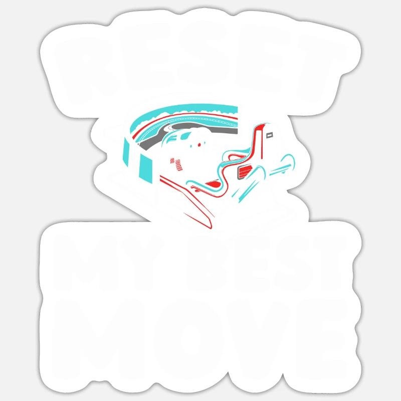 Sim Racing - Sticker size S (10 x 10 cm) - white matte