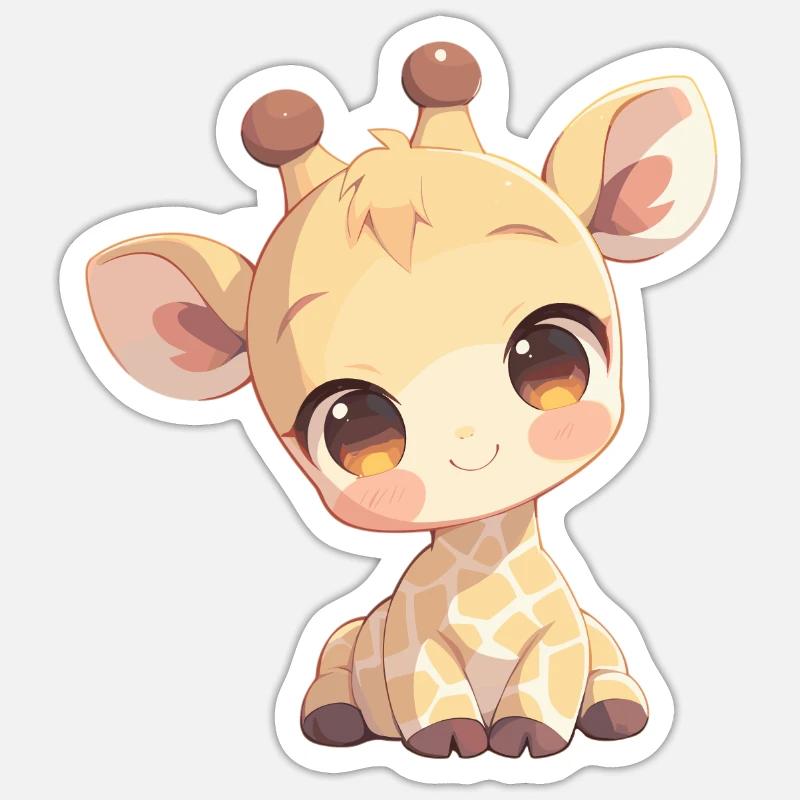 Giraffes Giraffe - Sticker size S (10 x 10 cm) - white matte