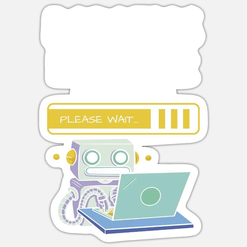 Robotics Engineer In Progress Bitte Warten Sticker Größe S (10 x 10 cm)