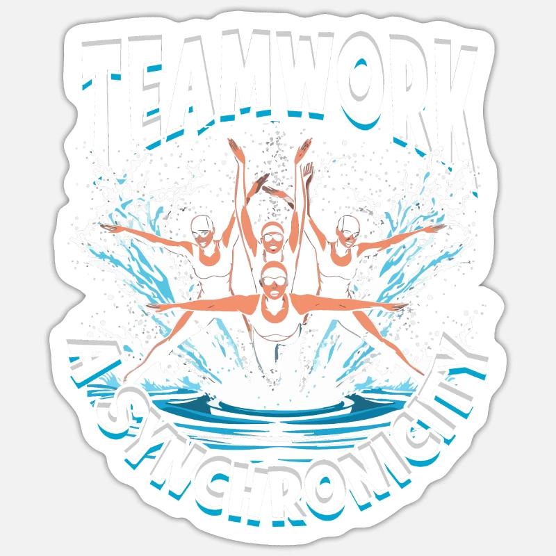 Synchronschwimmen Synchro Schwimmer Sticker Größe S (10 x 10 cm)