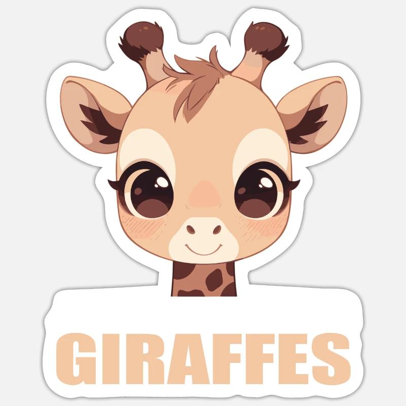 Giraffes Giraffe - Sticker size S (10 x 10 cm) - white matte