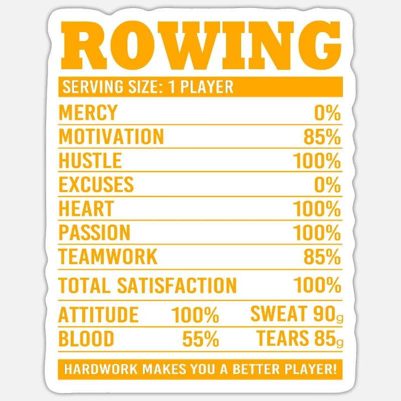 Équipe d’aviron Aviron Aviron Rameur - Sticker taille S (10 x 10 cm) - blanc mat