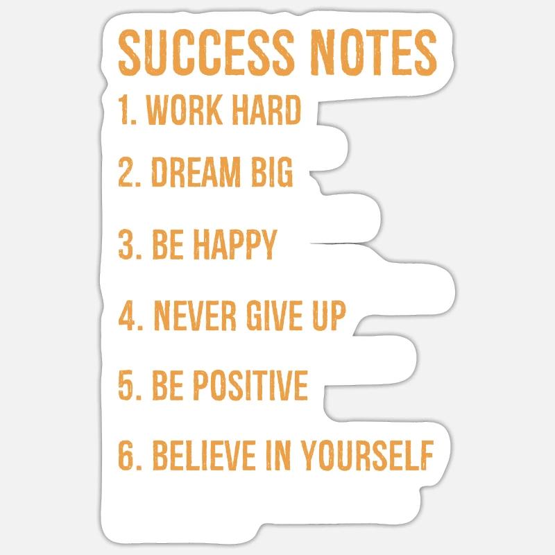 success notes - Sticker size S (10 x 10 cm) - white matte