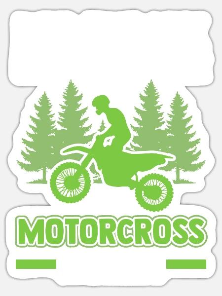 Motocross Biker Dirt Biker Geschenk - Sticker Größe S (10 x 10 cm) - Mattweiß