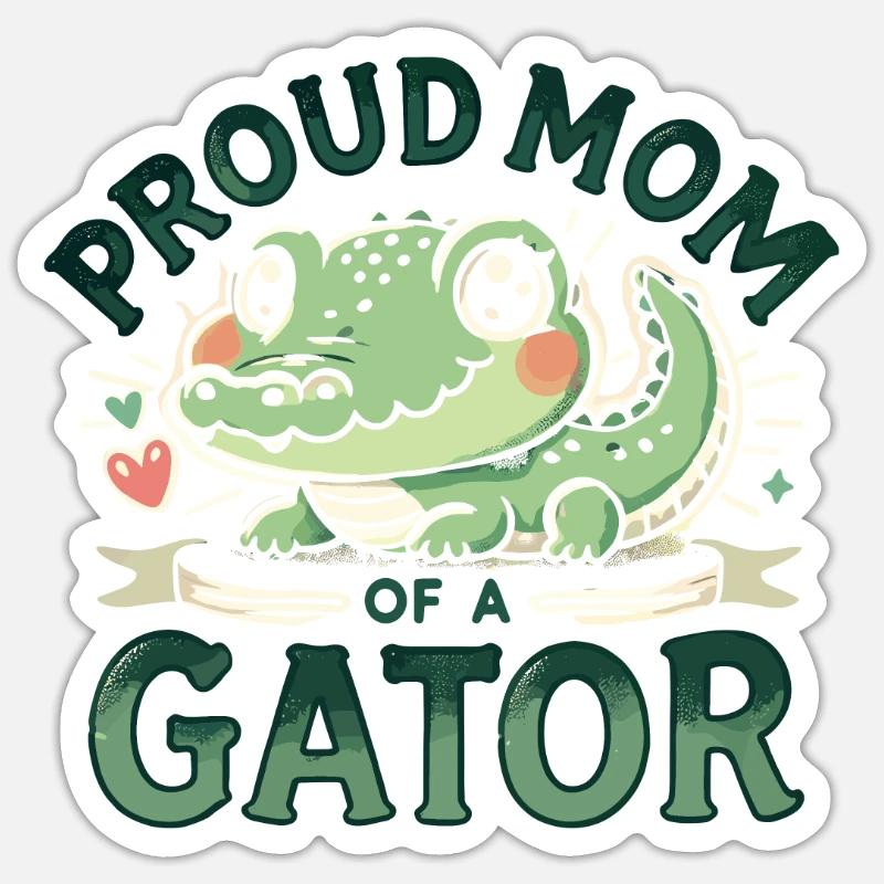 Stolze Mutter eines Alligators Sticker Größe S (10 x 10 cm)