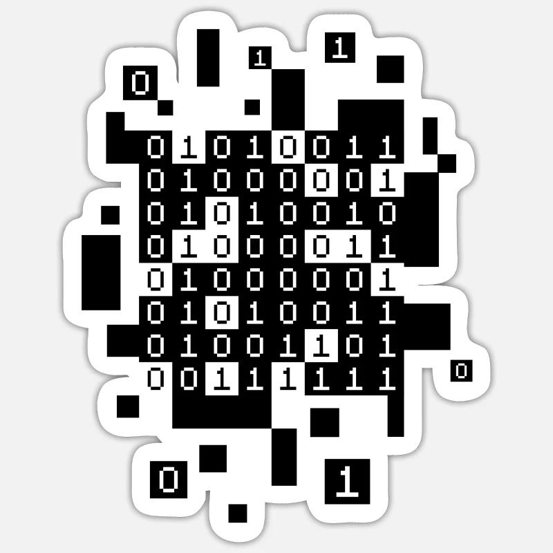 SARCASM? ASCII BINARY Sticker size S (10 x 10 cm)