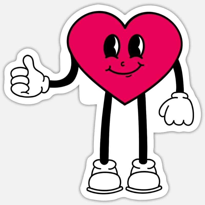Herz - Sticker Größe S (10 x 10 cm) - Mattweiß