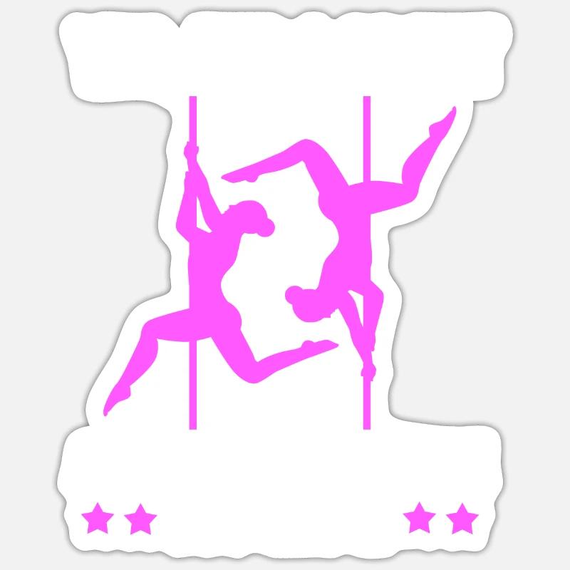 Pole Dance - Sticker size S (10 x 10 cm) - white matte