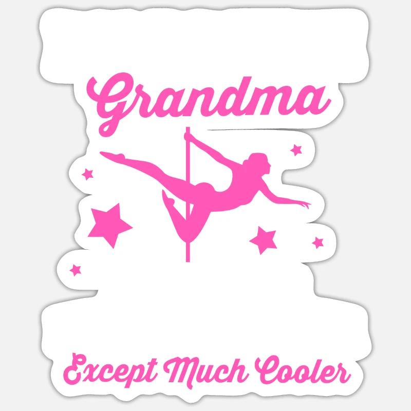 Pole Dance - Sticker taille S (10 x 10 cm) - blanc mat