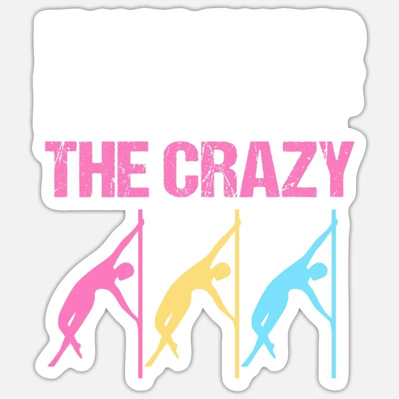 Pole Dance - Sticker taille S (10 x 10 cm) - blanc mat